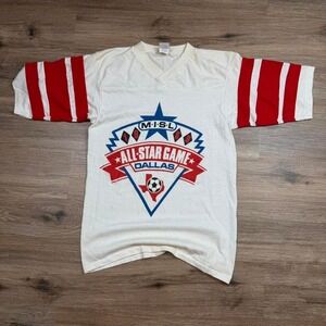 Vintage 1980s dated soccer jersey all star‎ game dallas texas single stitch tee